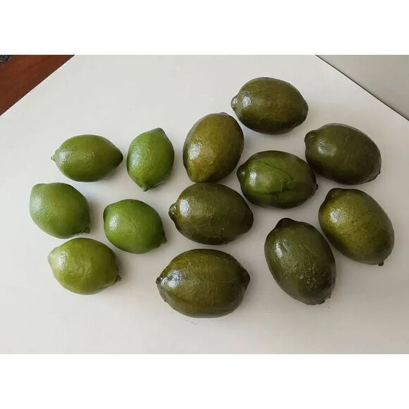 Faux Limes Lot of 13 Artificial Fruit Two sizes - Picture 1 of 4